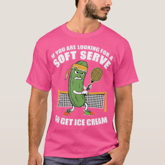 Grappig Pickleball spelen augurk tennis soft serve T-shirt