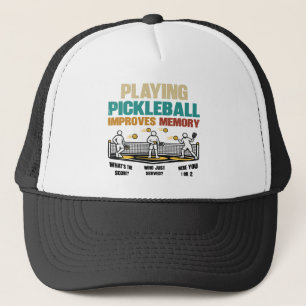 Grappig Pickleball Spelen Verbetert Geheugen Cadea Trucker Pet