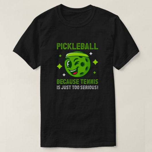 Grappig Pickleball VS Tennis T-shirt (Design voorkant)