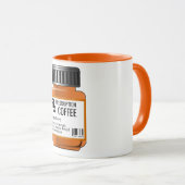 GRAPPIG Pil Flessenetiket KOFFIE Voorschrift Mok (Voorkant rechts)