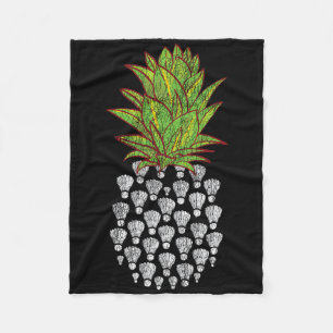 Grappig Pineapple Distressed Design Badminton Spor Fleece Deken