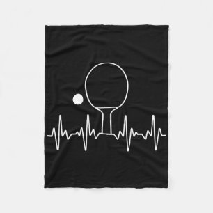 Grappig ping pong cadeau voor mannen vrouwen tafel fleece deken