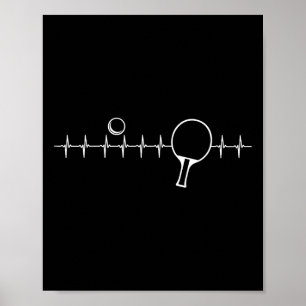 Grappig ping pong cadeau voor mannen vrouwen tafel poster