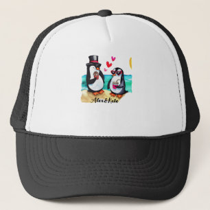 Grappig Pinguïn Koppel, Dieren Verliefd Trucker Pet