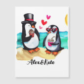 Grappig Pinguïn Paar, Dieren in Liefde (Voorkant)