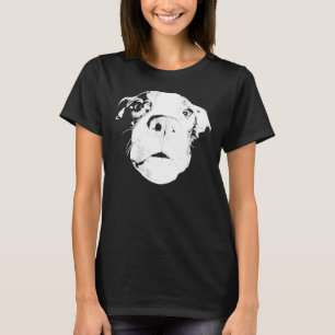 Grappig Pit Bull Bully Amstaff gezicht T-shirt