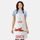 Grappig pittige smaak schattig cool T-shirt Schort (Gedragen)