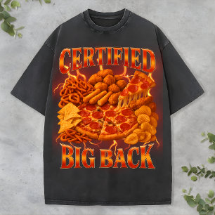 Grappig Pizza Feest Tee Bootleg Rap Stijl Etenlief T-shirt