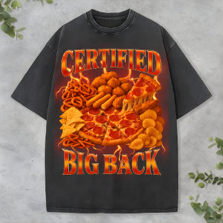 Grappig Pizza Feest Tee Bootleg Rap Stijl Etenlief T-shirt