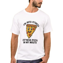 Grappig Pizza Fitness T-Shirt – “Ik ben in vorm,