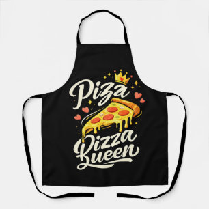 Grappig Pizza Koningin Kookschort voor Vrouwen Moo Schort