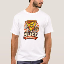 Grappig Pizza Liefhebber Shirt – Slice Happens Ret