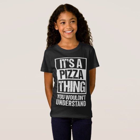 Grappig pizza liefhebber tekst ontwerp Het is een  T-shirt (Voorkant volledig)
