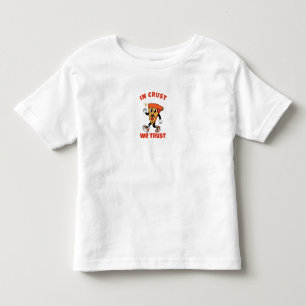 Grappig Pizza T-shirt – In Crust We Trust Grafisch