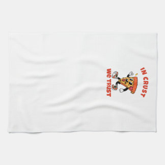 Grappig Pizza T-shirt – In Crust We Trust Grafisch Theedoek