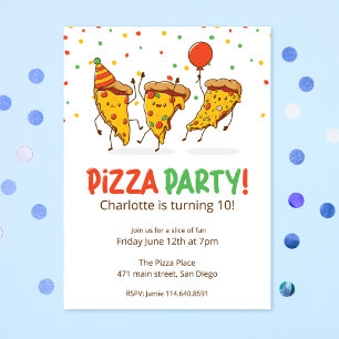 Grappig Pizza Verjaardagsfeest Kaart