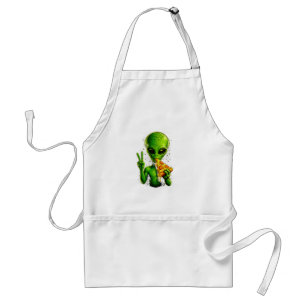 Grappig pizzachef schort Alien pizza liefhebber ko