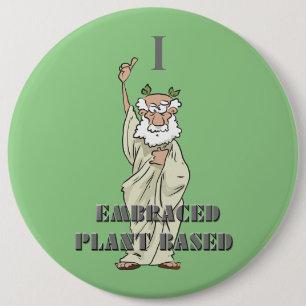 Grappig Plant gebaseerde Animal Advocate Pin Butto Ronde Button 6,0 Cm
