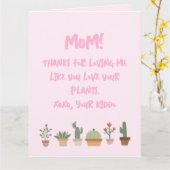 Grappig Plant op moederdag Lover mama Kaart (Gele Bloem)