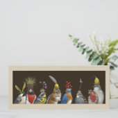 Grappig platte kaart "Chip crashte het feest." (Staand voorkant)