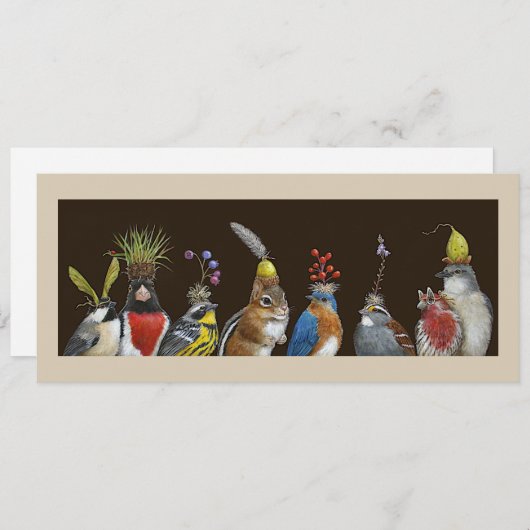 Grappig platte kaart "Chip crashte het feest." (Voorkant / Achterkant)