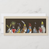 Grappig platte kaart "Chip crashte het feest." (Voorkant)