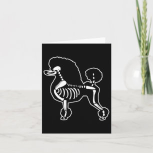 Grappig Poedel Hond Skelet Halloween Doodle Dogs L Kaart