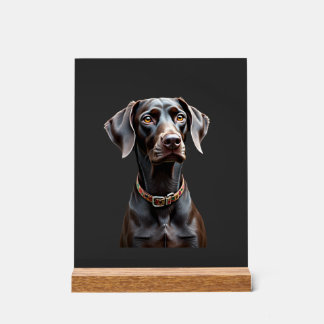 Grappig Pointer T-shirt Pointer Moeder Vader Hond  Acryl Bord