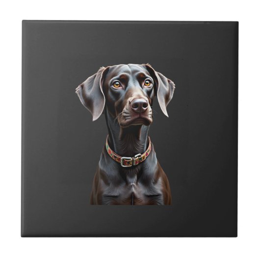 Grappig Pointer T-shirt Pointer Moeder Vader Hond Tegeltje (Voorkant)