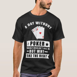 Grappig pokerontwerp t-shirt