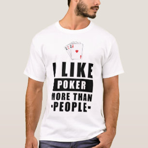 Grappig pokerontwerp t-shirt