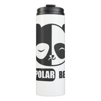 Grappig polair Beer schilderen voor Dierenvriend Thermosbeker