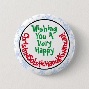 Grappig politiek correcte inclusieve feestdag ronde button 5,7 cm