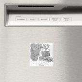 Grappig politiek offer Cartoon Magneet (Insitu (Vaatwasser))