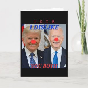 Grappig Politiek Trump Biden Clowns Ontwerp Kaart