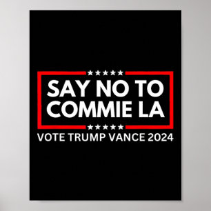 Grappig politiek zeg nee tegen het plegen van een  poster