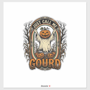 Grappig Pomp Shirt Vintage Gravure Halloween Co Sticker