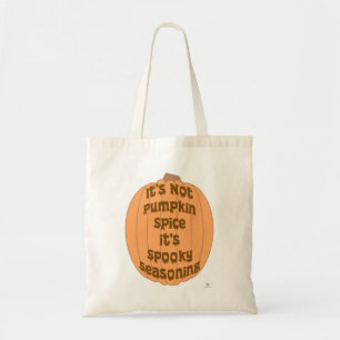 Grappig Pompoen Spice Spooky kruiden Motto Tote Bag