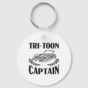 Grappig Pontoon Boot Kapitein Cadeau Mannen Cool T Sleutelhanger