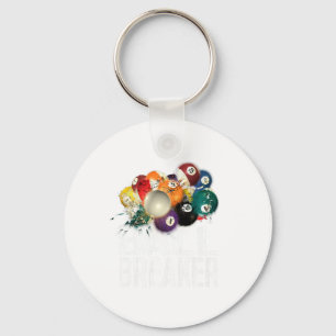 Grappig Pool Billards Ball Breaker T-shirt Sleutelhanger