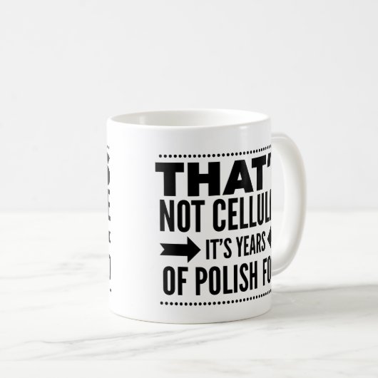 Grappig Poolse Mok van voedsel - dat is geen cellu (Voorkant rechts)