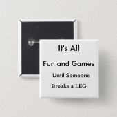 grappig, poot, goed. vierkante button 5,1 cm (Voorkant /achterkant)