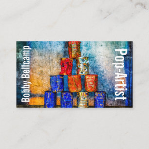 Grappig Pop-artiest, uniek aanpasbaar Visitekaartje