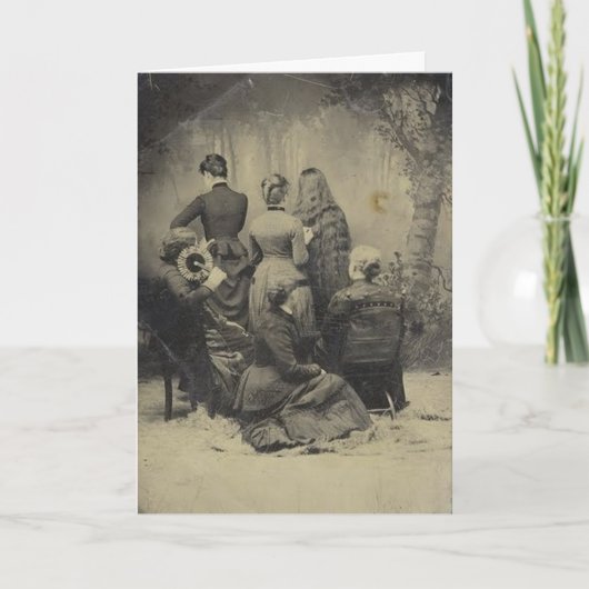 Grappig  portret van Victoriaans Postcar Kaart (Voorkant)