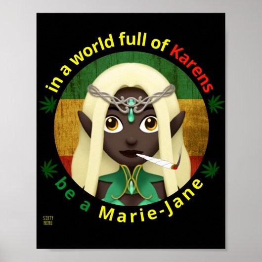 grappig poster "BE A MARIE-JANE" (Voorkant)