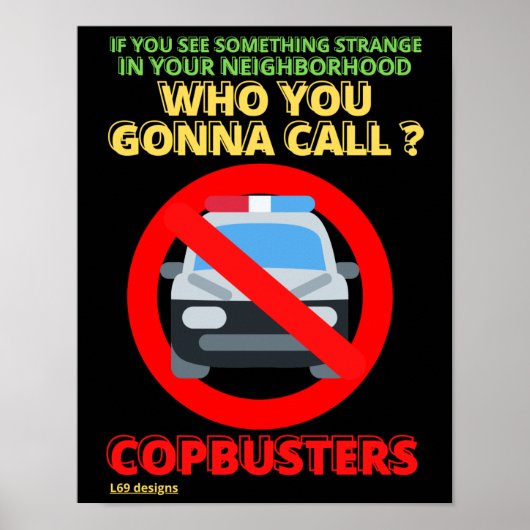 grappig poster "COPBUSTERS" (Voorkant)