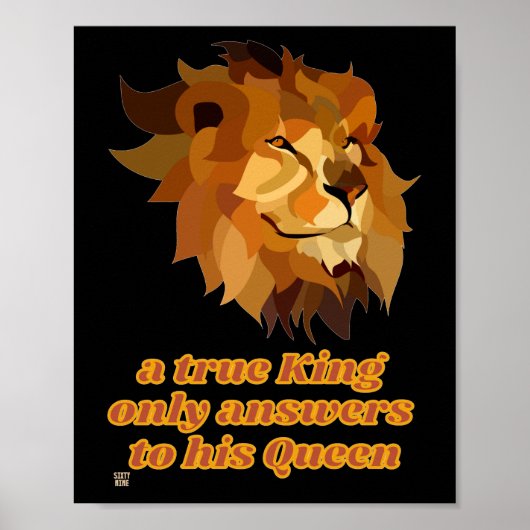 grappig poster "EEN GOEDE KONING..." (Voorkant)