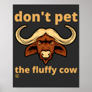 grappig poster "FLUFFY KOE"