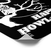 grappig poster "HAPPY HOWL-O-WEEN" (Hoek)
