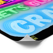 grappig poster "LAAT DE GLOW CRAZY" (Hoek)
